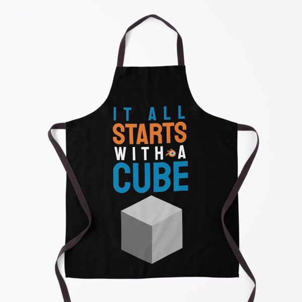 Item preview, It all starts with a cube, 3d artist gift idea, blender lovers, 3d animator, CGI artist, open source software designed and sold by anodyle.