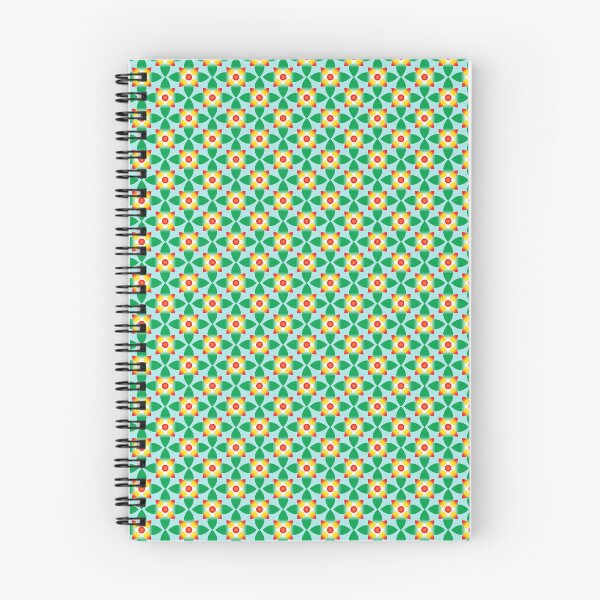 Item preview, Green Orange Floral Pattern Geometric Design designed and sold by Snout & Shout..