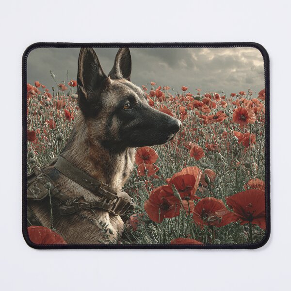 Item preview, Military Dogs at Rest in Poppies designed and sold by Skyframe Aviation.