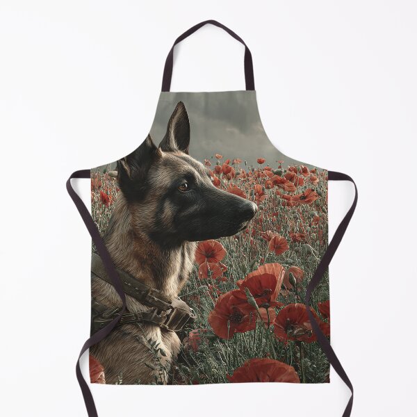 Item preview, Military Dogs at Rest in Poppies designed and sold by Skyframe Aviation.