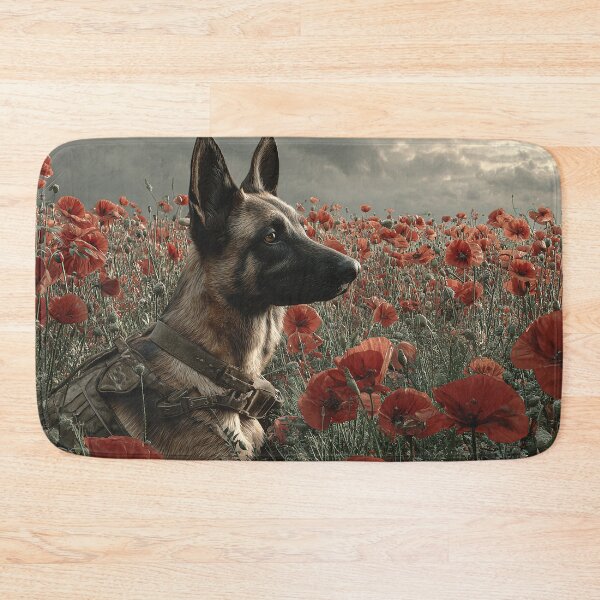 Item preview, Military Dogs at Rest in Poppies designed and sold by Skyframe Aviation.