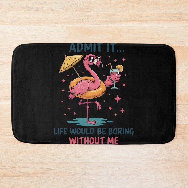 Item preview, Pink Flamingo Drinking Cocktails Summer Vacation Beach Funny designed and sold by comptorasunfia.