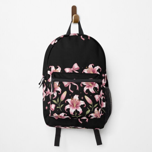 Item preview, Pink Coquette Bow Lily Flower Botanical Garden Plant Lover designed and sold by comptorasunfia.
