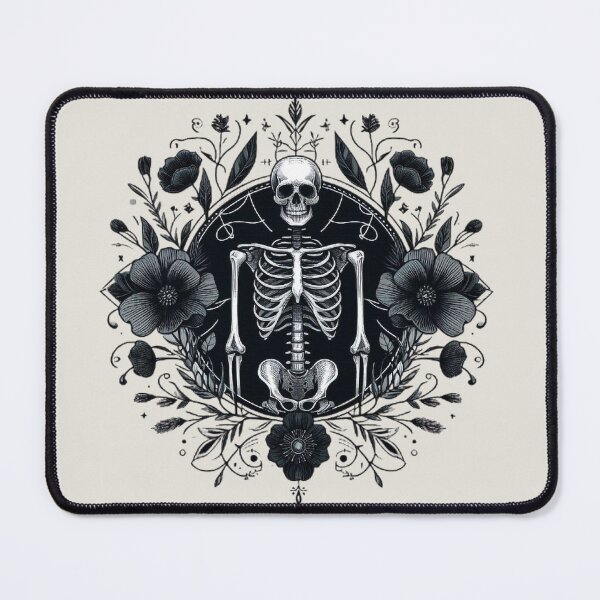 Item preview, Gothic Floral Skeleton Emblem designed and sold by Roberta Calabrese.