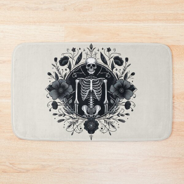 Item preview, Gothic Floral Skeleton Emblem designed and sold by Roberta Calabrese.