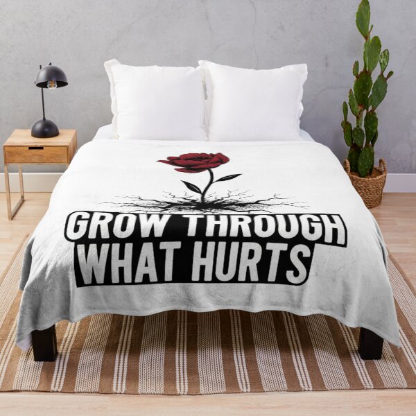 Item preview, Grow Through What Hurts Rose Motivational Inspirational T-Shirt, Gift For Him designed and sold by Iunova.