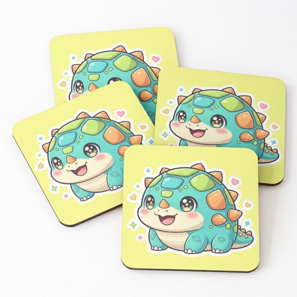 Item preview, Adorable Kawaii Baby Ankylosaurus Dinosaur Sticker for Kids and Dino Lovers Cute Pastel Prehistoric Creature Illustration designed and sold by bvdesignart.