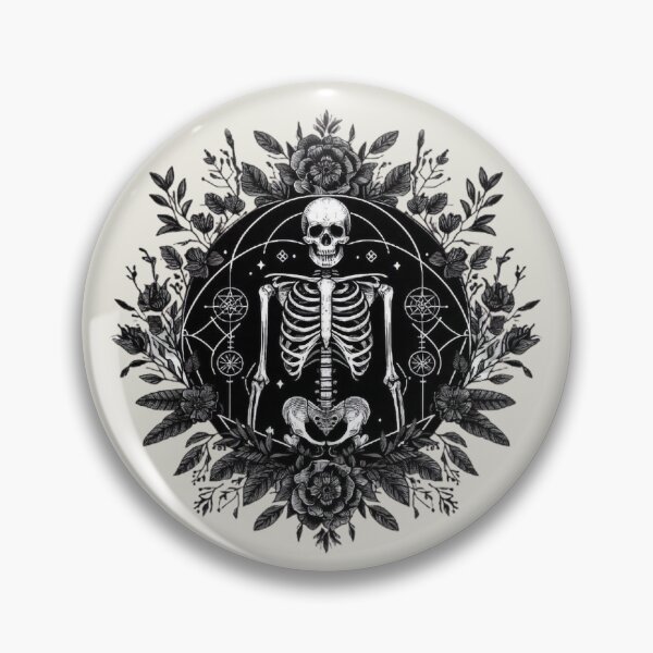Item preview, Gothic Floral Skeleton Emblem designed and sold by Roberta Calabrese.