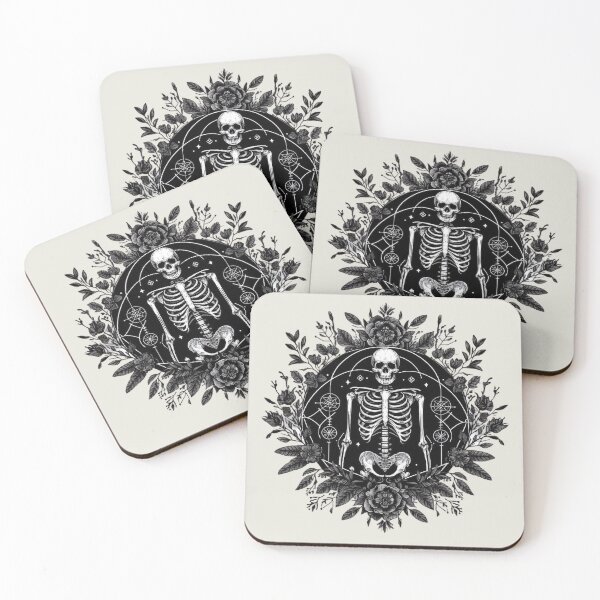 Item preview, Gothic Floral Skeleton Emblem designed and sold by Roberta Calabrese.