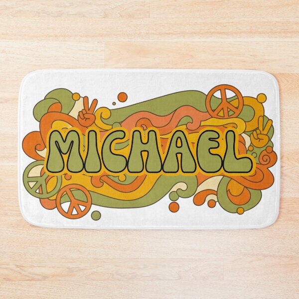 Item preview, Copy of Michael Retro Groovy 70s Peace Sign Name Art designed and sold by MBBialyPiksel.