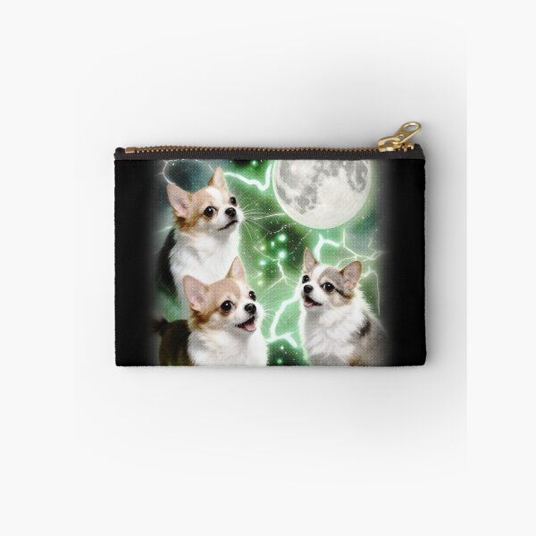 Item preview, Three Chihuahuas Moon Scene | Tiny Dogs Wolf Parody Meme designed and sold by bngfx.