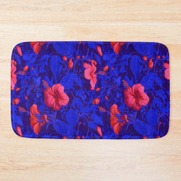 Item preview, Neon Hibiscus on Electric Blue designed and sold by ikidyounot.