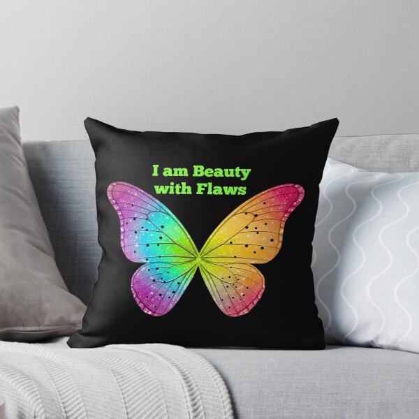 Item preview, I Am Beauty with Flaws – Colorful Butterfly Self Love Art designed and sold by BinbriArts .