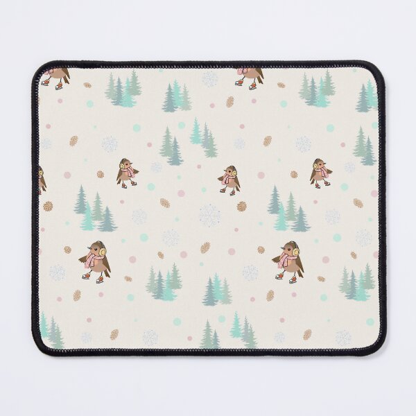 Item preview, Bird riding a sleigh, fir trees and snowflakes designed and sold by Federfaser.