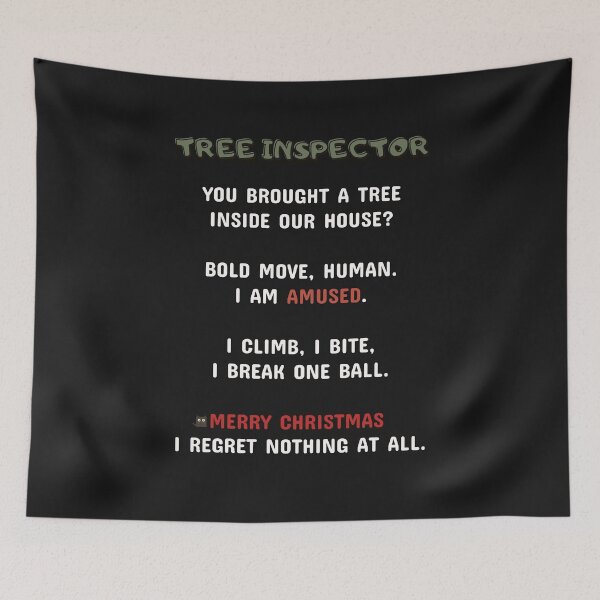 Item preview, Tree Inspector – Catmas Poem designed and sold by Wobble Studio.