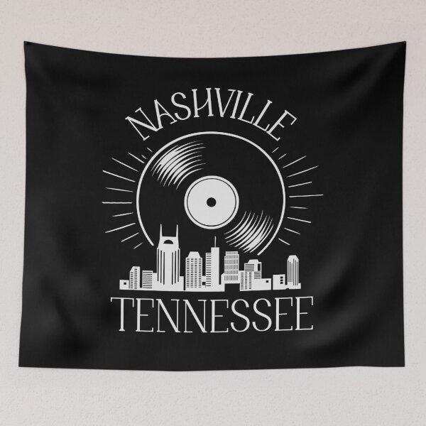 Artikelvorschau, Nashville Tennessee Souvenir Herren Vinyl Skyline Nashville entworfen und verkauft von DSWShirts.