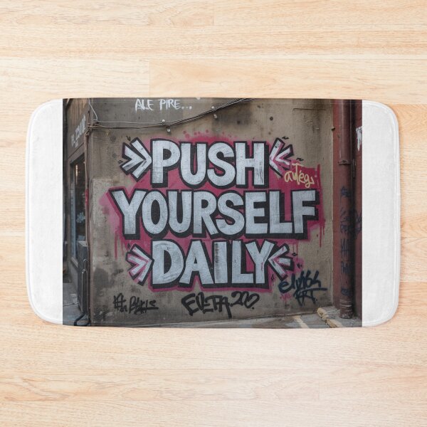 Item preview, Push Yourself Daily – Gym Motivation Fitness Quote T-Shirt designed and sold by rsuniquestyle.