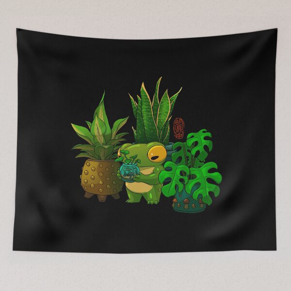 Item preview, Cute Frog Taking Care of Plants designed and sold by hdslerqp82.