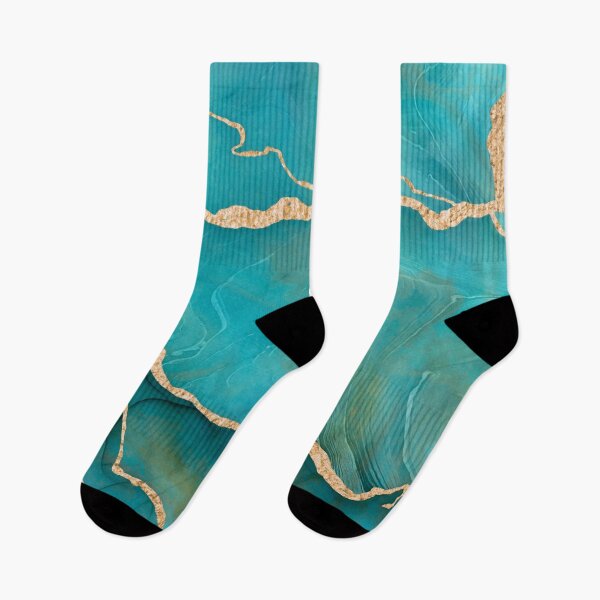 Item preview, Turquoise Gold Marbled Luxury designed and sold by artsandsoul.