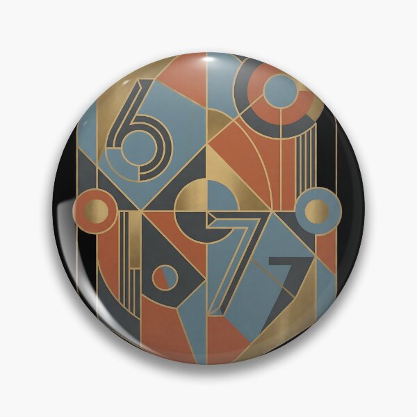Item preview, Abstract Art Deco Geometric Number 67 designed and sold by CoolCrazyQuirky.