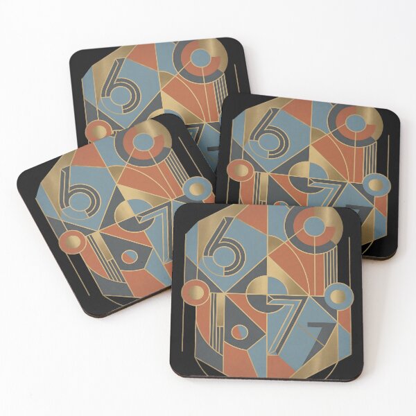 Item preview, Abstract Art Deco Geometric Number 67 designed and sold by CoolCrazyQuirky.