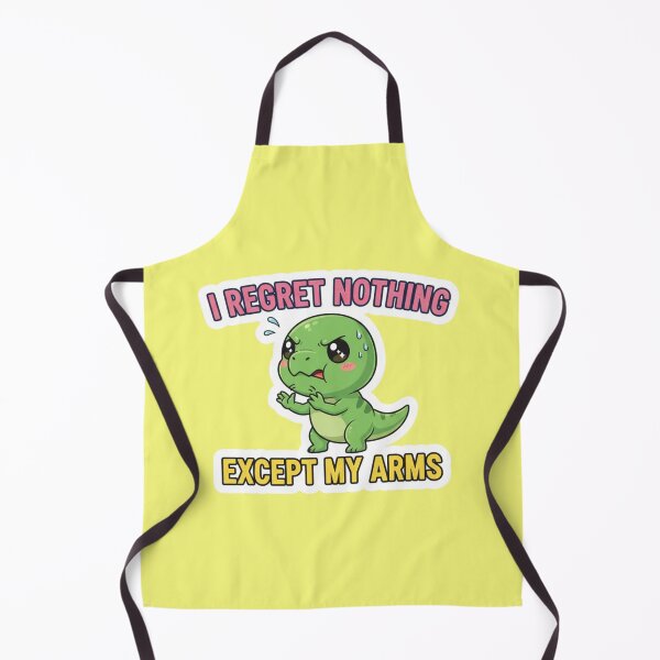 Item preview, Funny Kawaii T Rex Dinosaur Meme I Regret Nothing Except My Arms Illustration designed and sold by bvdesignart.