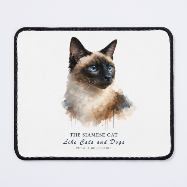 Item preview, Elegant Siamese Cat Watercolor Art | Like Cats and Dogs Collection designed and sold by Like-Cats-Dogs.