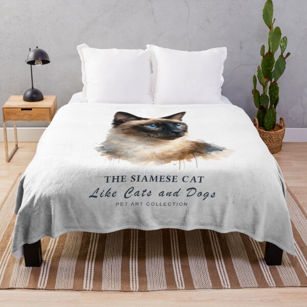Item preview, Elegant Siamese Cat Watercolor Art | Like Cats and Dogs Collection designed and sold by Like-Cats-Dogs.