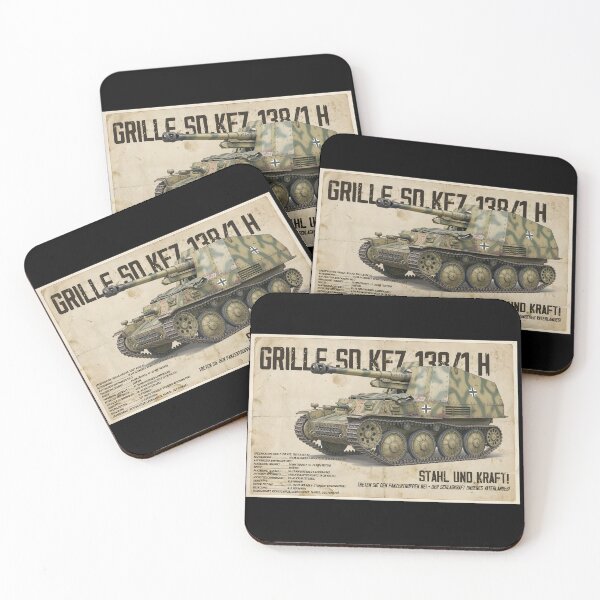 Item preview, Grille Sd.Kfz. 138/1 WWII German Self-Propelled Gun Tank Vintage Museum Art Illustration designed and sold by Jeeklsdotcom.