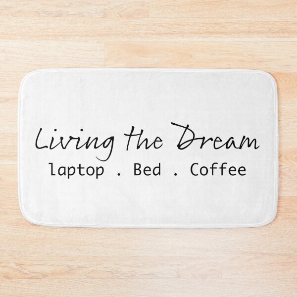 Item preview, Living the Dream Laptop Bed Coffee – Funny Work From Home T-Shirt designed and sold by tonyhopeirl.