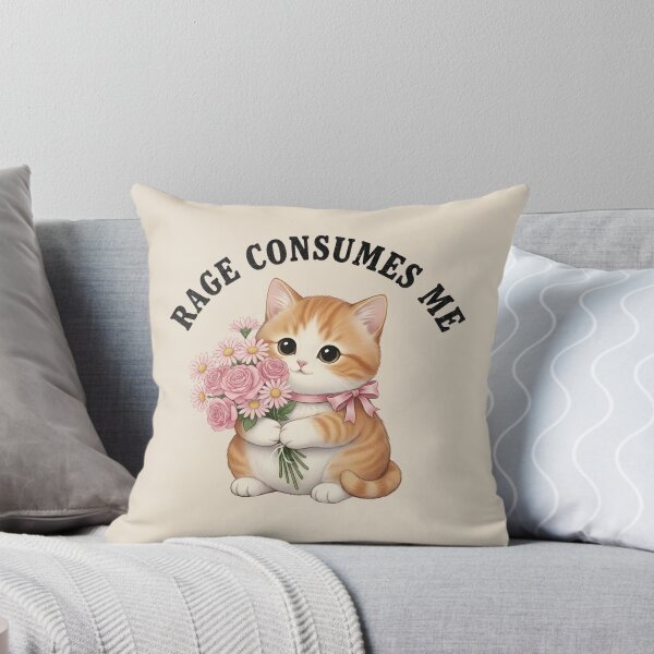 Item preview, Rage Consumes Me Cute Cat designed and sold by dudelinart.