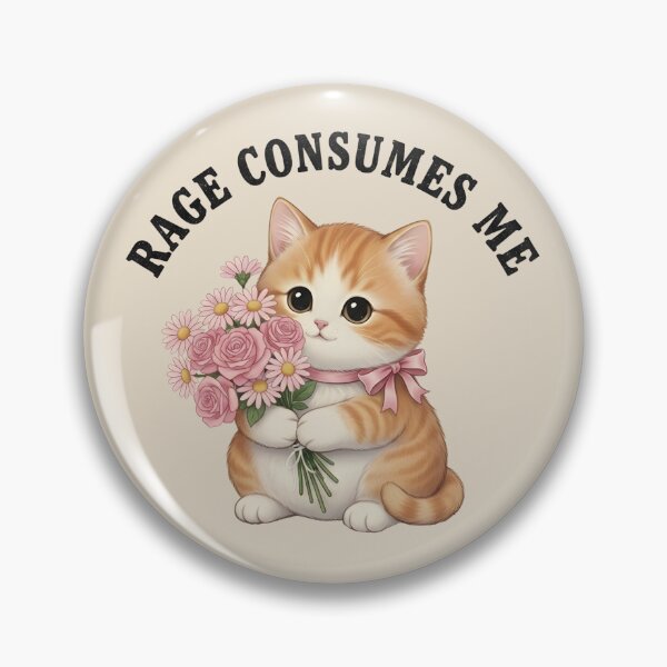 Item preview, Rage Consumes Me Cute Cat designed and sold by dudelinart.