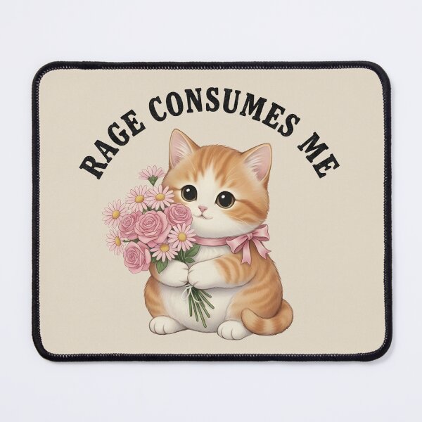 Item preview, Rage Consumes Me Cute Cat designed and sold by dudelinart.