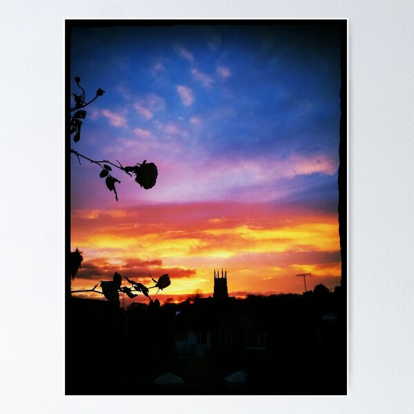 Sunsets and Roses Poster