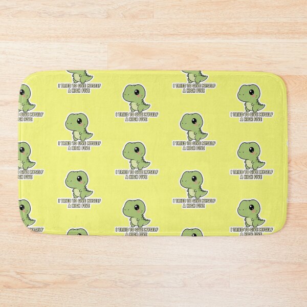 Item preview, Funny Kawaii T Rex Dinosaur Pun I Tried To Give Myself A High Five Adorable Chibi Dino Sticker designed and sold by bvdesignart.