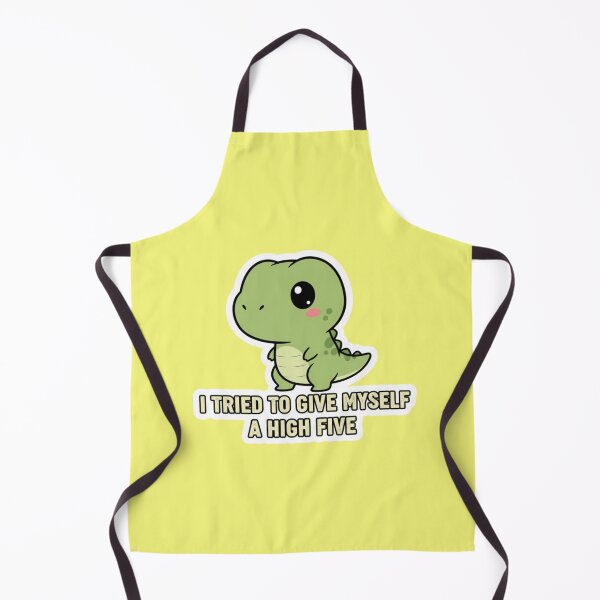 Item preview, Funny Kawaii T Rex Dinosaur Pun I Tried To Give Myself A High Five Adorable Chibi Dino Sticker designed and sold by bvdesignart.