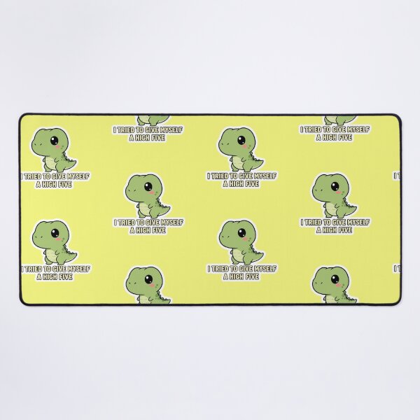 Item preview, Funny Kawaii T Rex Dinosaur Pun I Tried To Give Myself A High Five Adorable Chibi Dino Sticker designed and sold by bvdesignart.