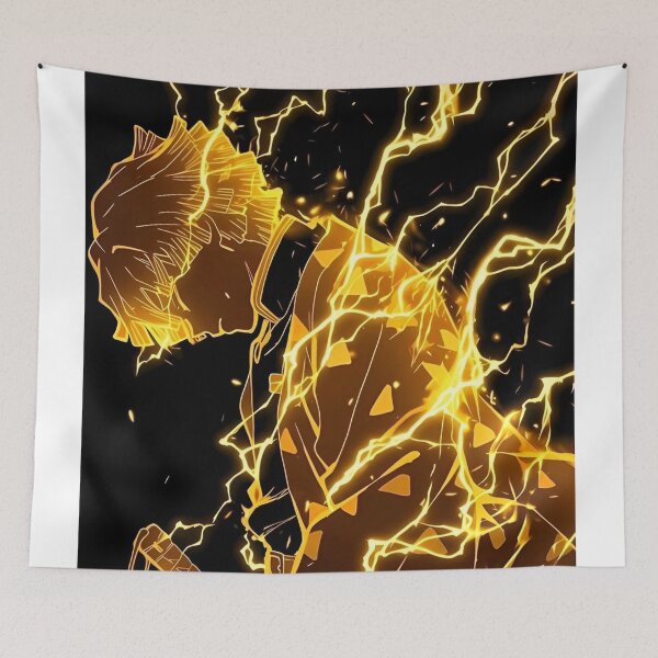Item preview, Silent Thunder Swordsman – Golden Lightning Anime Art designed and sold by Dyan4.