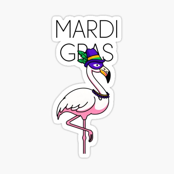 Item preview, Mardi Gras Flamingo Funny Pink Bird Carnival Mask Art designed and sold by SplashTastic.