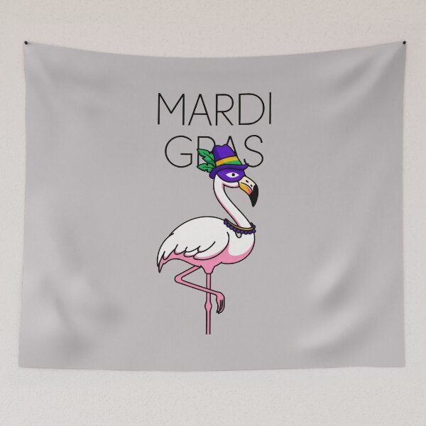Item preview, Mardi Gras Flamingo Funny Pink Bird Carnival Mask Art designed and sold by SplashTastic.