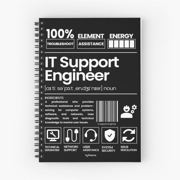 Item preview, IT Support Engineer || Jobs Series - White designed and sold by bySirena.
