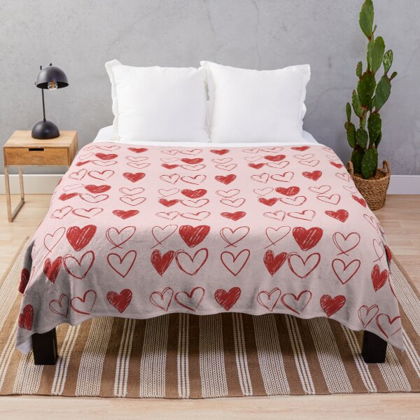 Item preview, Hand Drawn Red Hearts Love Design designed and sold by PrintandJoy.