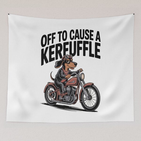 Item preview, Off to Cause A Kerfuffle Dachshund Tshirt designed and sold by Jacky-Design.