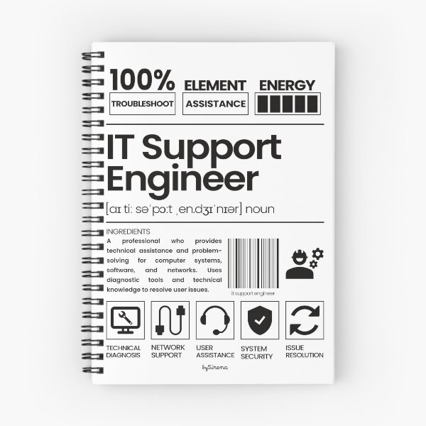 Item preview, IT Support Engineer || Jobs Series - Black designed and sold by bySirena.