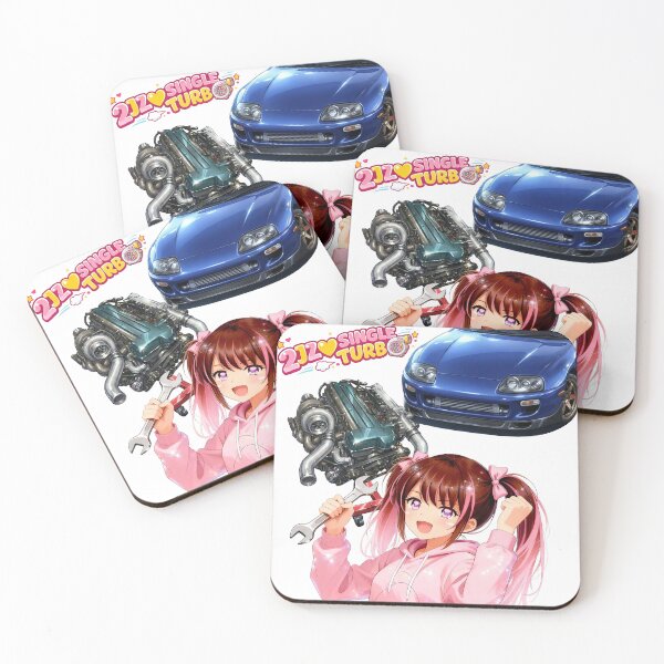Item preview, JZA80 Supra 2JZ Single Turbo & Anime Mechanic Girl "PINK-chan" designed and sold by AKIHABARAMOTORS.