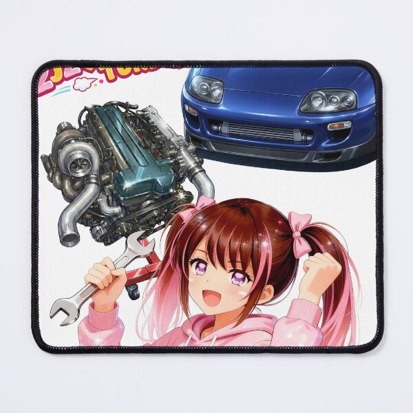 Item preview, JZA80 Supra 2JZ Single Turbo & Anime Mechanic Girl "PINK-chan" designed and sold by AKIHABARAMOTORS.