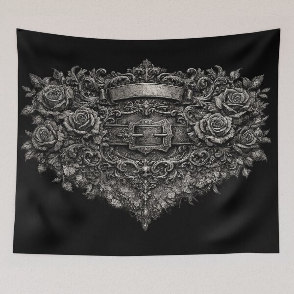 Item preview, Gothic Crest of Thorns and Roses designed and sold by Mouraludia.