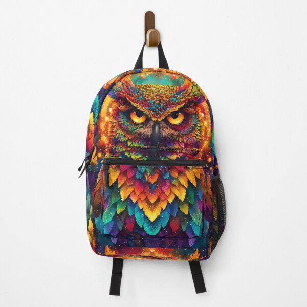 Item preview, Golden Halo Owl – Psychedelic Spectrum  designed and sold by Neer arts.