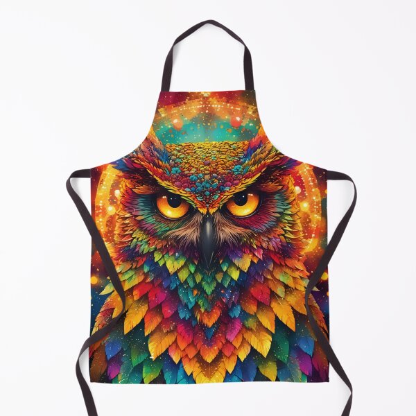 Item preview, Golden Halo Owl – Psychedelic Spectrum designed and sold by Neer arts.