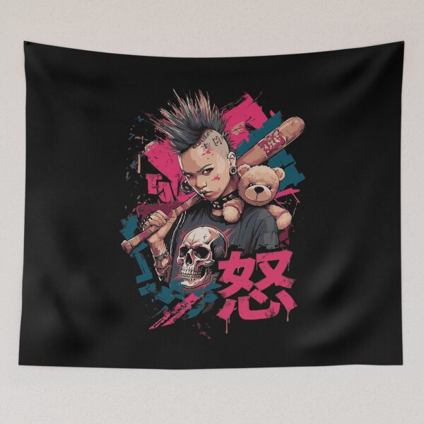 Item preview, Girl with 怒 anger kanji designed and sold by drizzd.